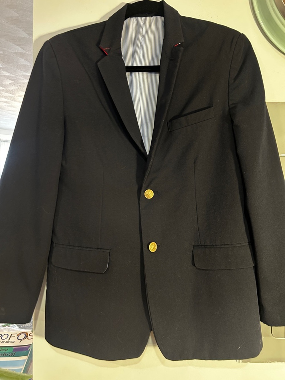 Izod Black Blazer with Gold Buttons